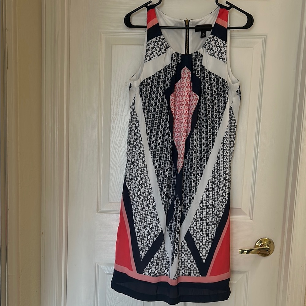 Black and White Sleeveless Halter Mini Sundress